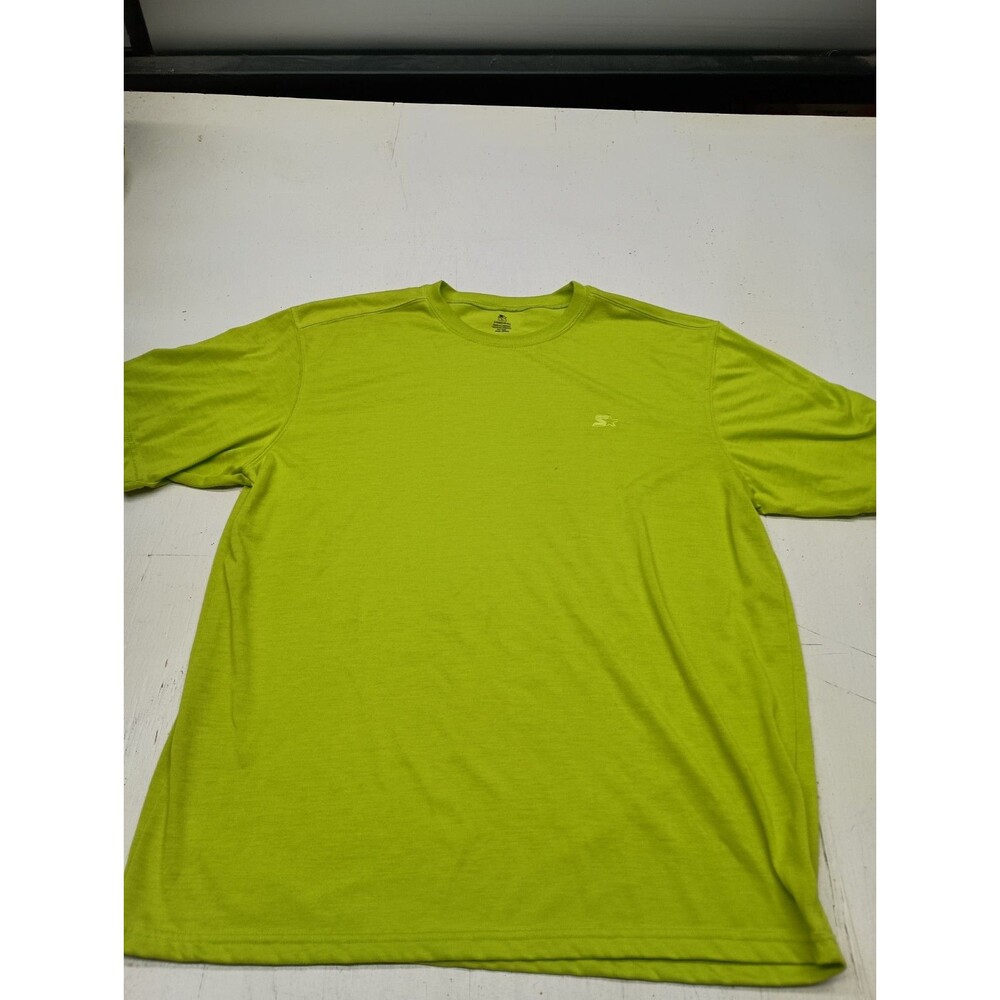 Starter Tee Athletic Dri Star T Shirt  Neon Green Mens Sz Large